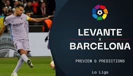 ГЛЕДАЙ ОНЛАЙН: Леванте - Барселона (Ла Лига) от 22:00 неделя